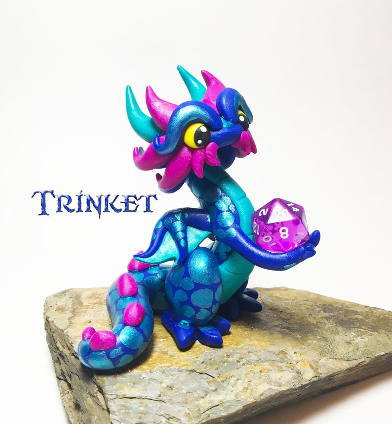 Polymer Clay Dice Dragon Sculpture Dragon Dice Holder Dnd Etsy