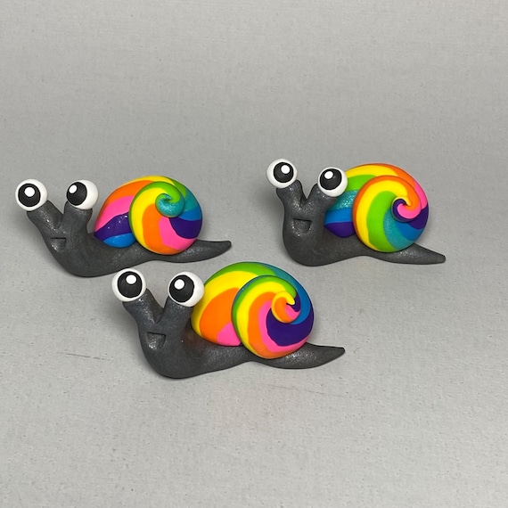 Rainbow Snail | Snail Sculpture | Cute Snail Sculpture | Rainbow Shell | Pride Snail