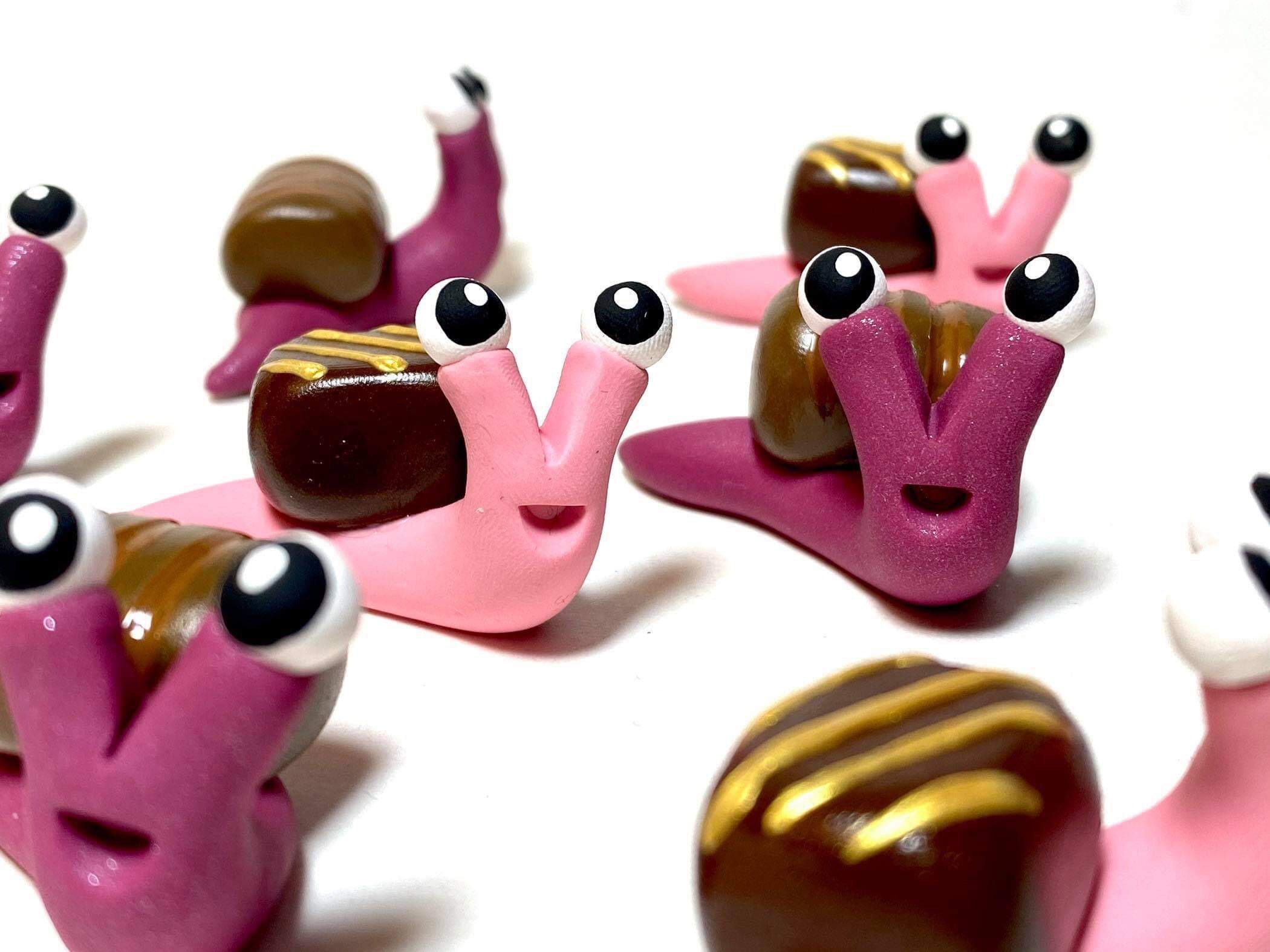 Gourmet Chocolate Snail Red Velvet Snail with Coconut Swirl Dark