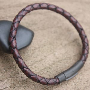 Genuine Leather Bracelet, Braided Bracelet, Gift, Bracelet Gift, Boyfriend Gift, Anniversary Gift. For Him, For Her