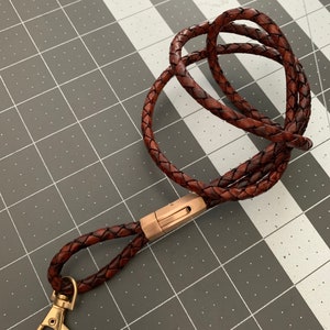 id / Lanyard / Gifts / Leather Lanyard / Leather Gift / lanyard / Bolo Braided Leather / Accessories