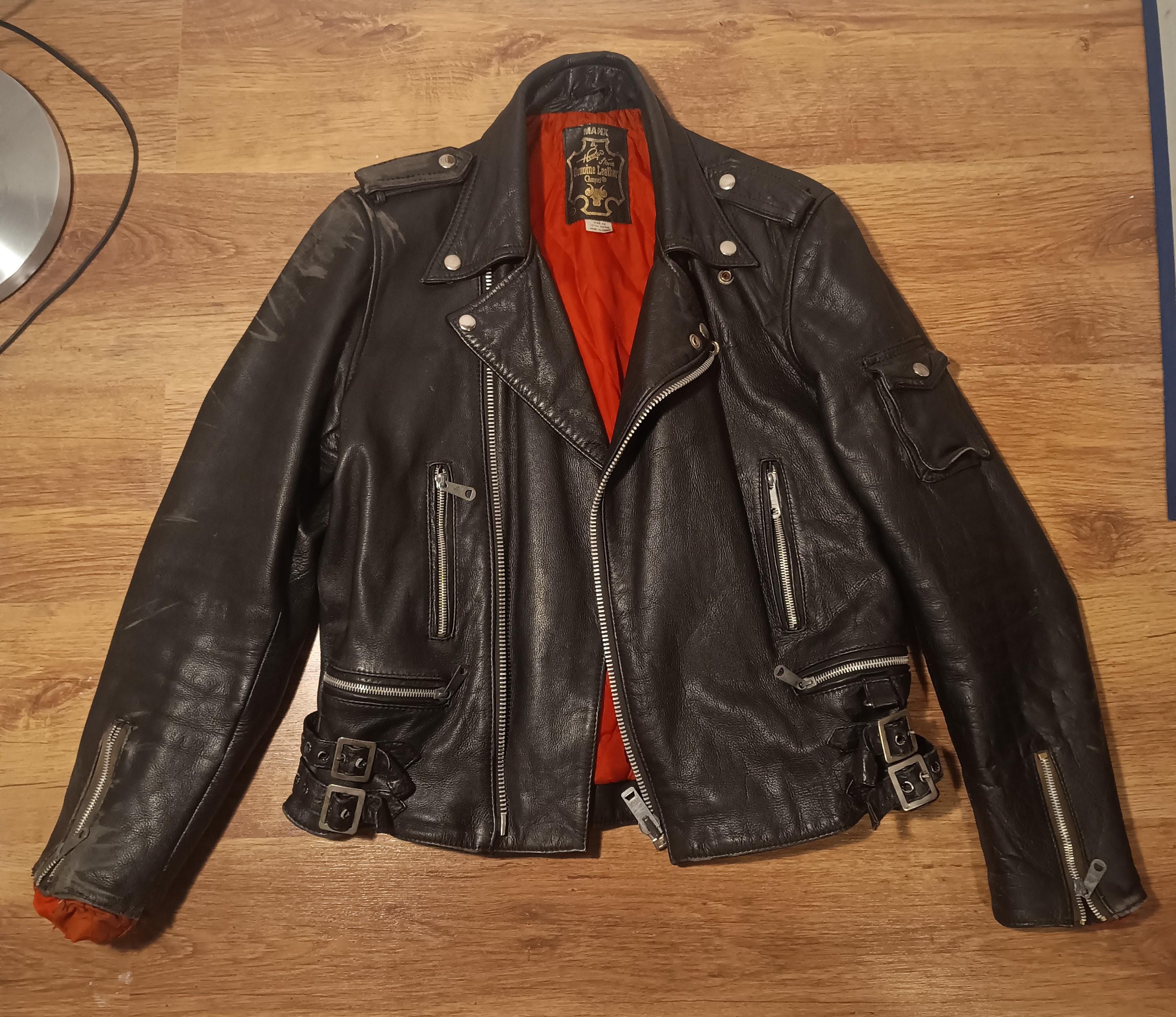 JOFAMA ヴィンテージライダースジャケット　レディース７号 JOFAMA black leather jacket vintage size 42 unisex women