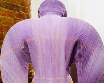 ISSEY MIYAKE 1980s lavender circular shape jacket rare Made in Japan