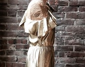 Christian Dior 1970 39 s haute couture by Marc Bohan metallic gold one shoulder ruffle cocktail dress