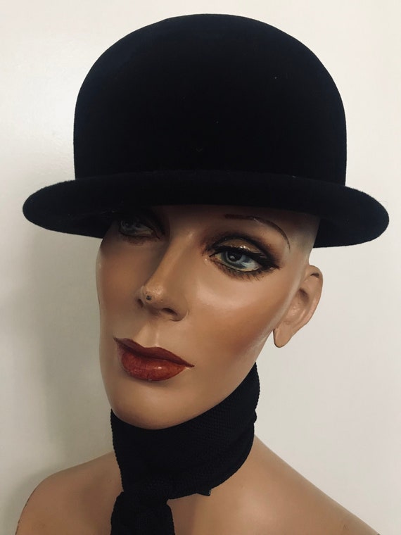 BALENCIAGA 1960s cashmere bowler hat x rare rare M