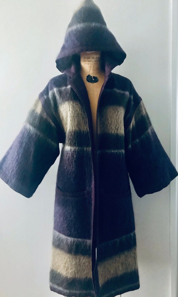 Christian DIOR 1970 mohair sweater cot with hood M