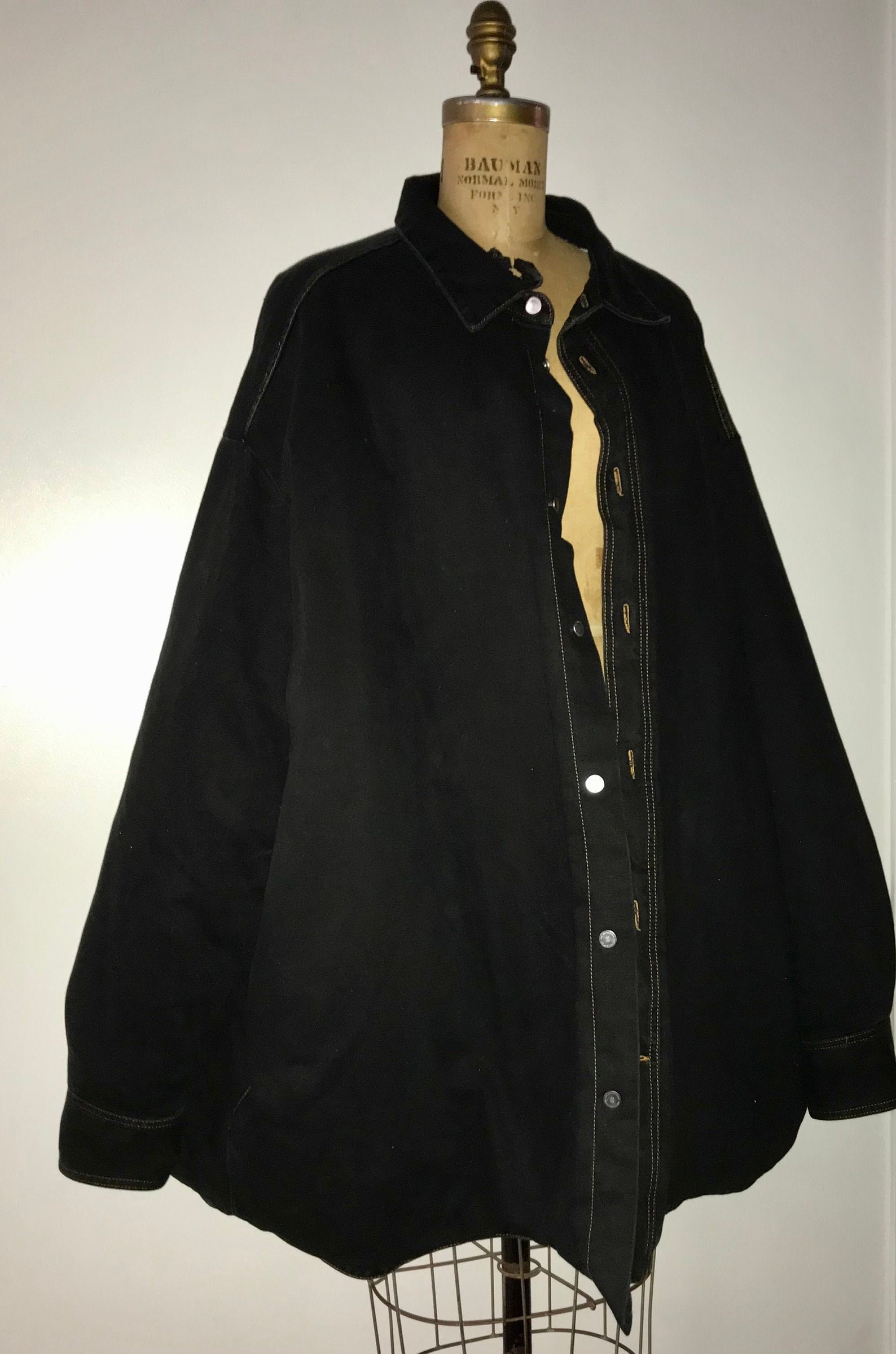 raf simons oversized denim jacket