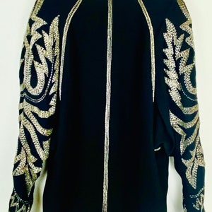 Karl LAGERFELD 1980 LESAGE beaded sweater Made in France image 9