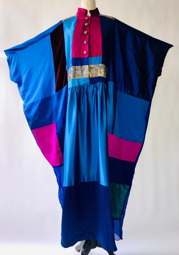 Thea Porter couture 1979s silk patchwork  vintage 