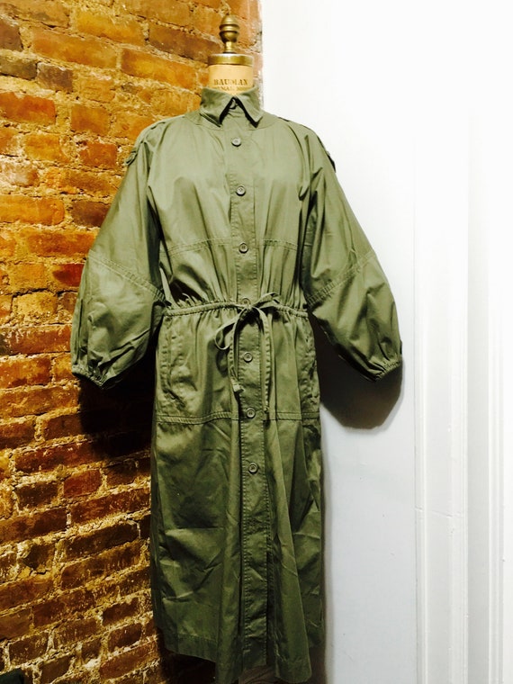 YSL Saint Laurent 1960 safari olive khaki military