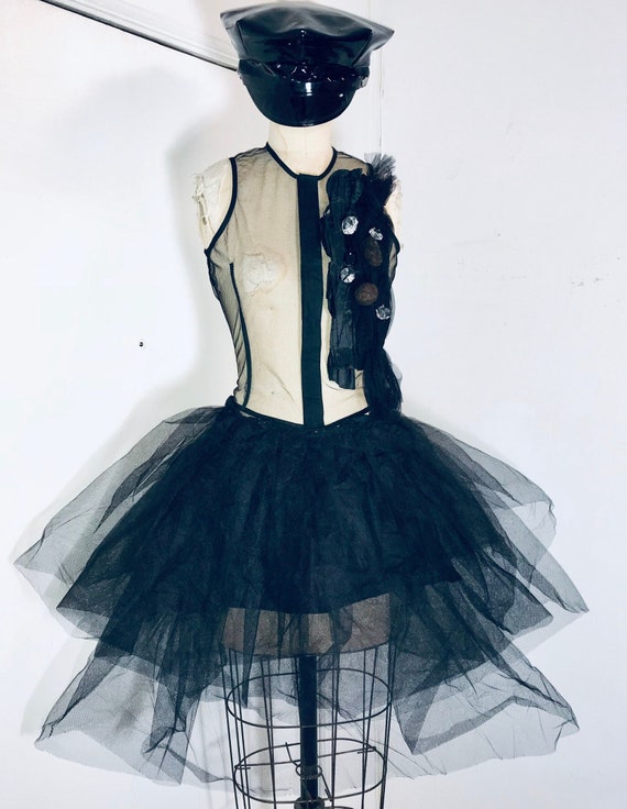 KARL LAGERFELD 1990 black tulle ballet style skirt