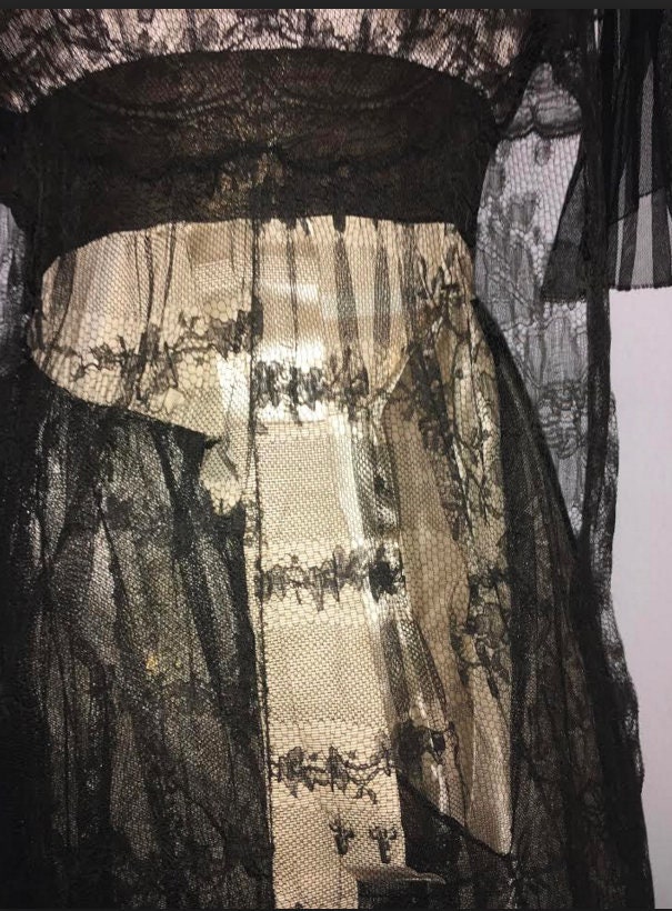 MAISON DRECOLL Couture 1910 Silk Lace Evening Gown Antique - Etsy