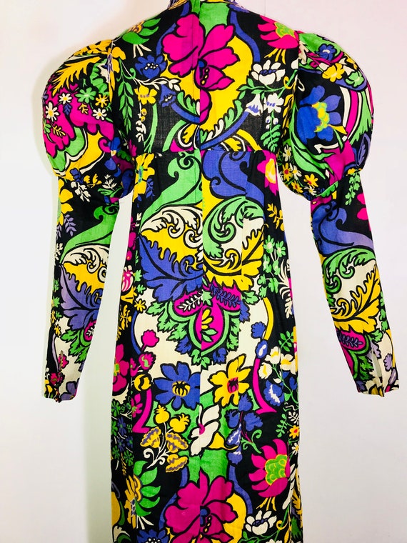 Thea Porter London 1960’s psychedelic print Victo… - image 3