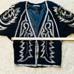 Karl LAGERFELD 1980 LESAGE beaded sweater Made in France image 6