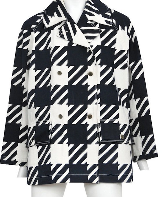 Azzedine ALAIA 1980 TATI houndstooth nautical sty… - image 2