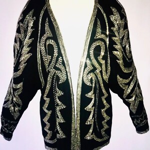 Karl LAGERFELD 1980 LESAGE beaded sweater Made in France image 2