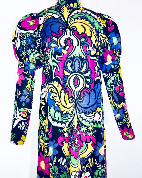 Thea Porter London 1960’s psychedelic print Victo… - image 2