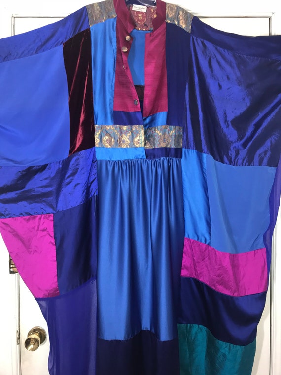 Thea Porter couture 1979s silk patchwork vintage