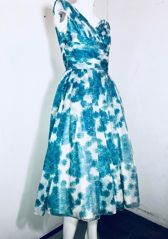 Jean PATOU 1950's Silk Floral Pleat Cocktail Holiday Party - Etsy