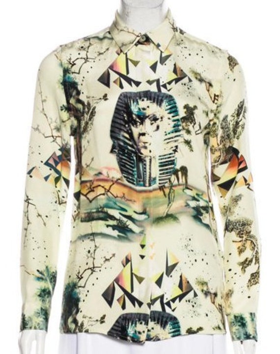BALENCIAGA by Nicolas Ghesquiere silk print Egypti