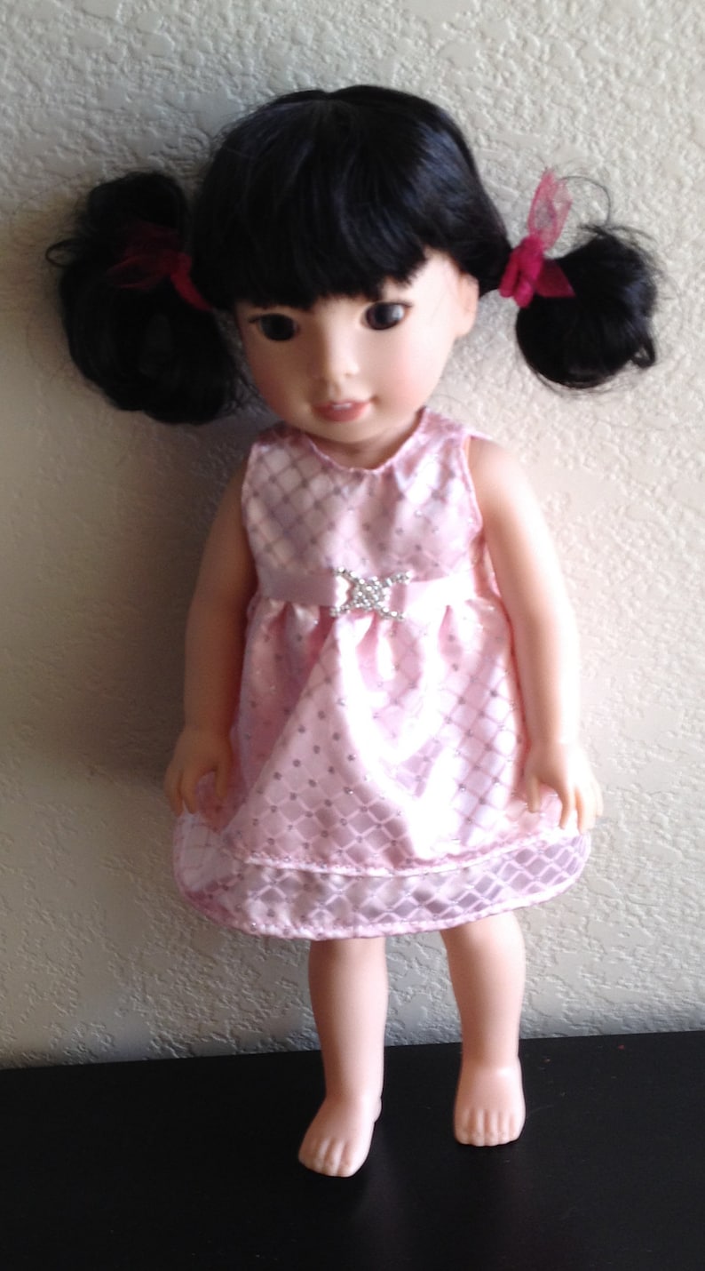 Hot Pink Rhinestone Shoes Fits 14.5/" Wellie Wisher American Girl Doll Shoes