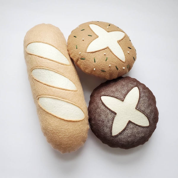 Artisan Bread Felt Food, set of 3