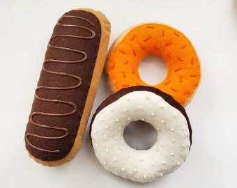 Felt Food Donuts, set of 3