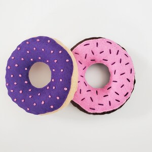 Pink and Purple Felt Food Donuts, set of 2