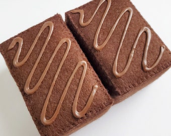 Felt Food Frosted Brownie