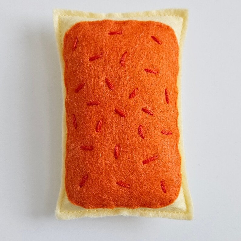 Orange Felt Food Poptart image 1