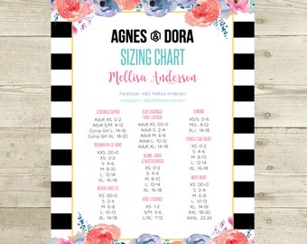 Agnes And Dora Size Chart