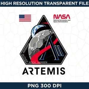 Logotipo del parche de la misión Artemis II de la NASA Programa espacial lunar 2026
