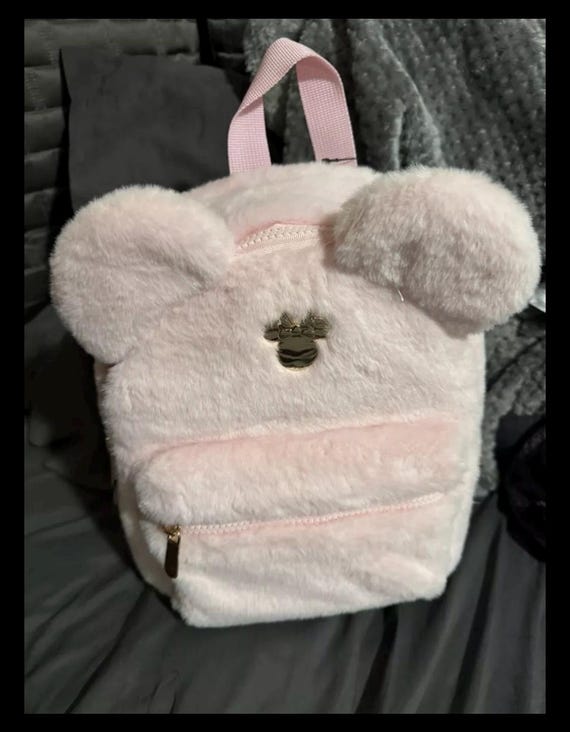 Disney Faux Fur Mickey Mouse Backpack NEW - Disney Mickey Mouse with Ears Soft Fuzzy Faux Fur  main image 2