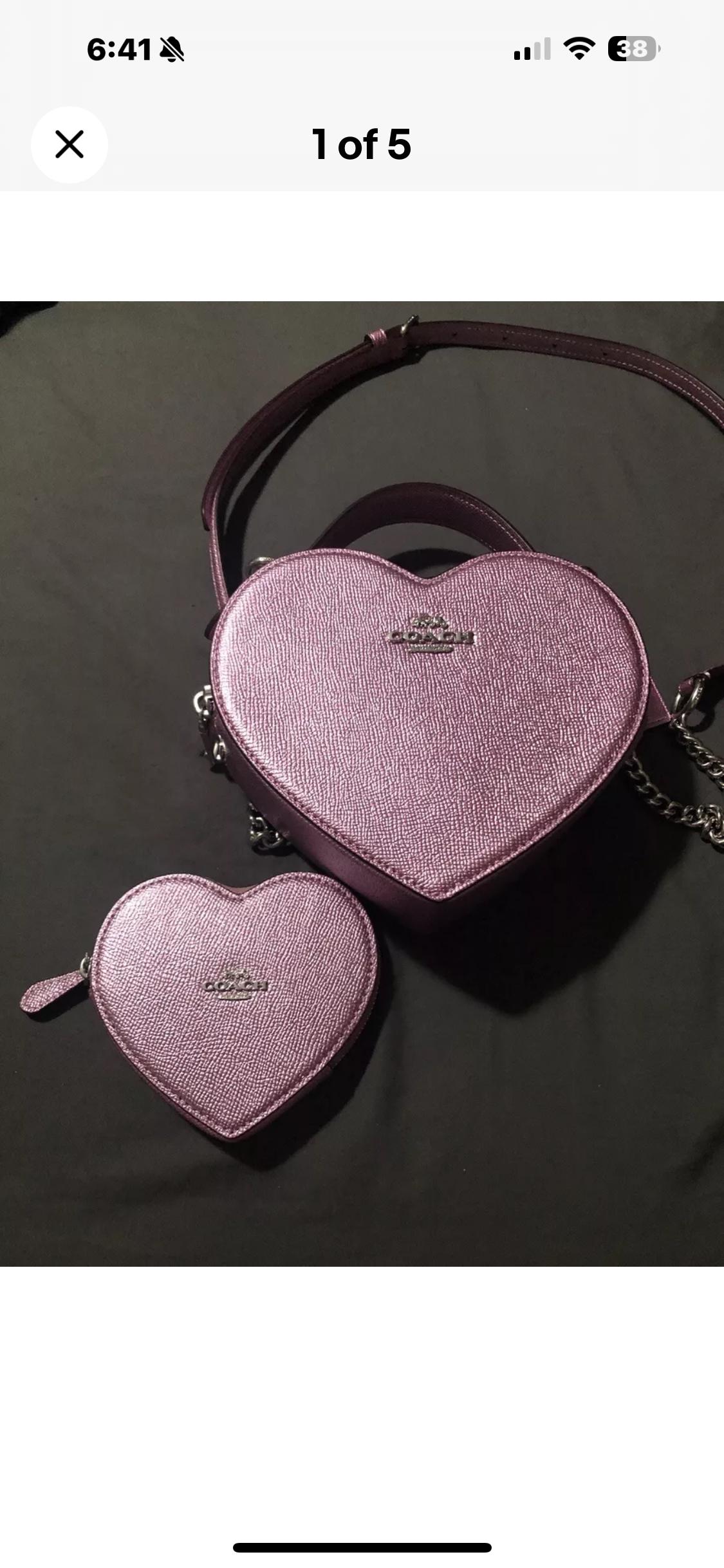 Coach Heart Coin Purse - Etsy