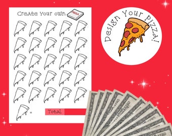 Create Your Own Pizza Savings Challenge Digital Download