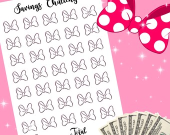 Minnie Bow Digital Savings Challenge For Budgeting