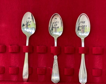 Hand Stamped Vintage Spoons