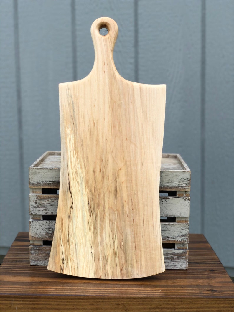 Live Edge Cutting Board / Maple / Wood Serving Tray / Etsy