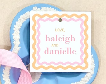 Colorful Gift Tag Personalized Custom Watercolor Gift Wrap Party Packaging Housewarming tag thank you everyday gifting kids birthday