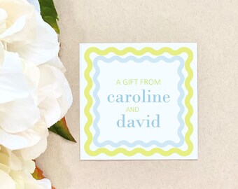 Colorful Stickers Personalized Custom Watercolor Gift Wrap Party Packaging Housewarming tag thank you everyday gifting colorful kids school