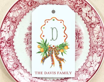 Personalized Christmas Gift Tags Christmas Plaid Custom Christmas Gift Tag Holiday Gift Wrap Personalized Christmas Holiday Party Packaging