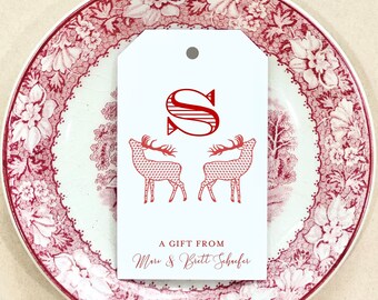 Personalized Christmas Gift Tags Christmas Monogram Custom Christmas Gift Holiday Gift Wrap Personalized Christmas Holiday Party Packaging