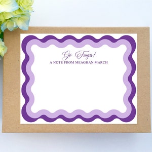 Texas Christian University TCU Personalized Stationery Notecards go frogs Monogram Collegiate Ft. Worth Custom Cards Thank You High School