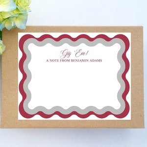Texas A&M University Personalized Stationery Notecards Aggies Monogram Collegiate College Station Custom Cards Thank You Notes High School
