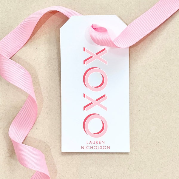 Colorful XOXO Hostess Housewarming Gift Tag Rainbow Personalized Custom Celebration love Gift Wrap Party Packaging general gift giving