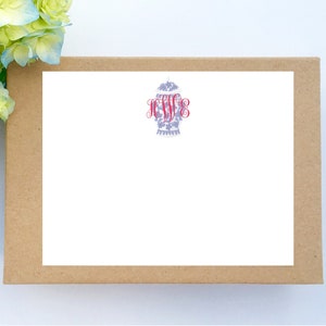 Ginger Jar Monogram Personalized Stationery Notecards Personalized Notecards Monogram Stationery Set Notecard Set Custom Cards Thank You