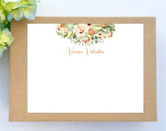 Floral Personalized Stationery Notecards. Monogram Notecards. Monogram Stationery Set. Notecard Set. Custom Cards. Everyday Stationary