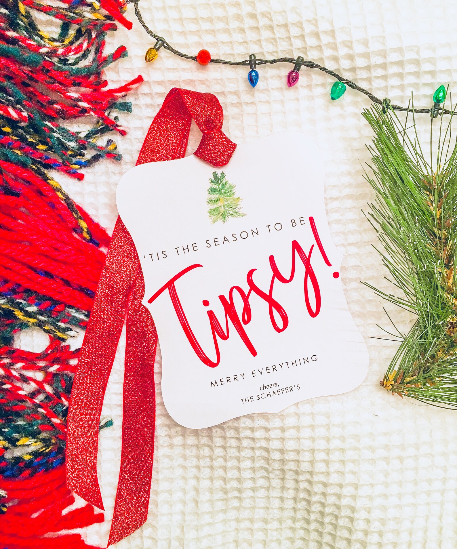 Tis the Season to Be Tipsy Wine & Spirits Tag 3 Pack Holiday Etsy