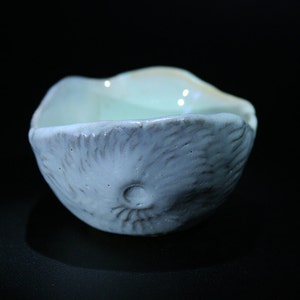 Ryumon Guinomi - [ GW002 ]  Art Ceramics Yunomi Guinomi Bowl Vessel Glass Dish Tea bowl