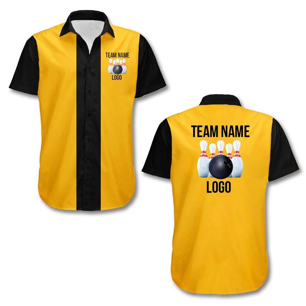 Custom Logo Bowling Shirt Etsy